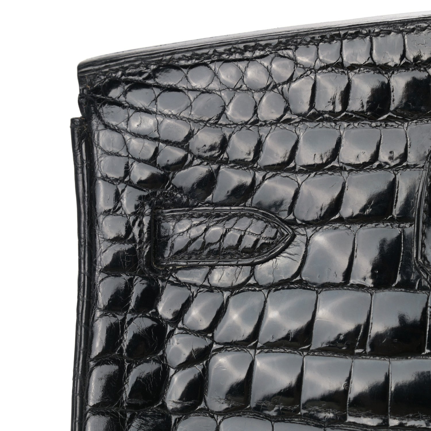 Hermes Shiny Niloticus Crocodile Birkin 35 Black 12 of 37