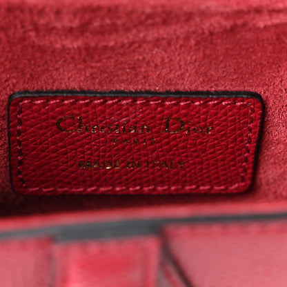 Christian Dior Grained Calfskin Mini Saddle Bag Red 6 of 10