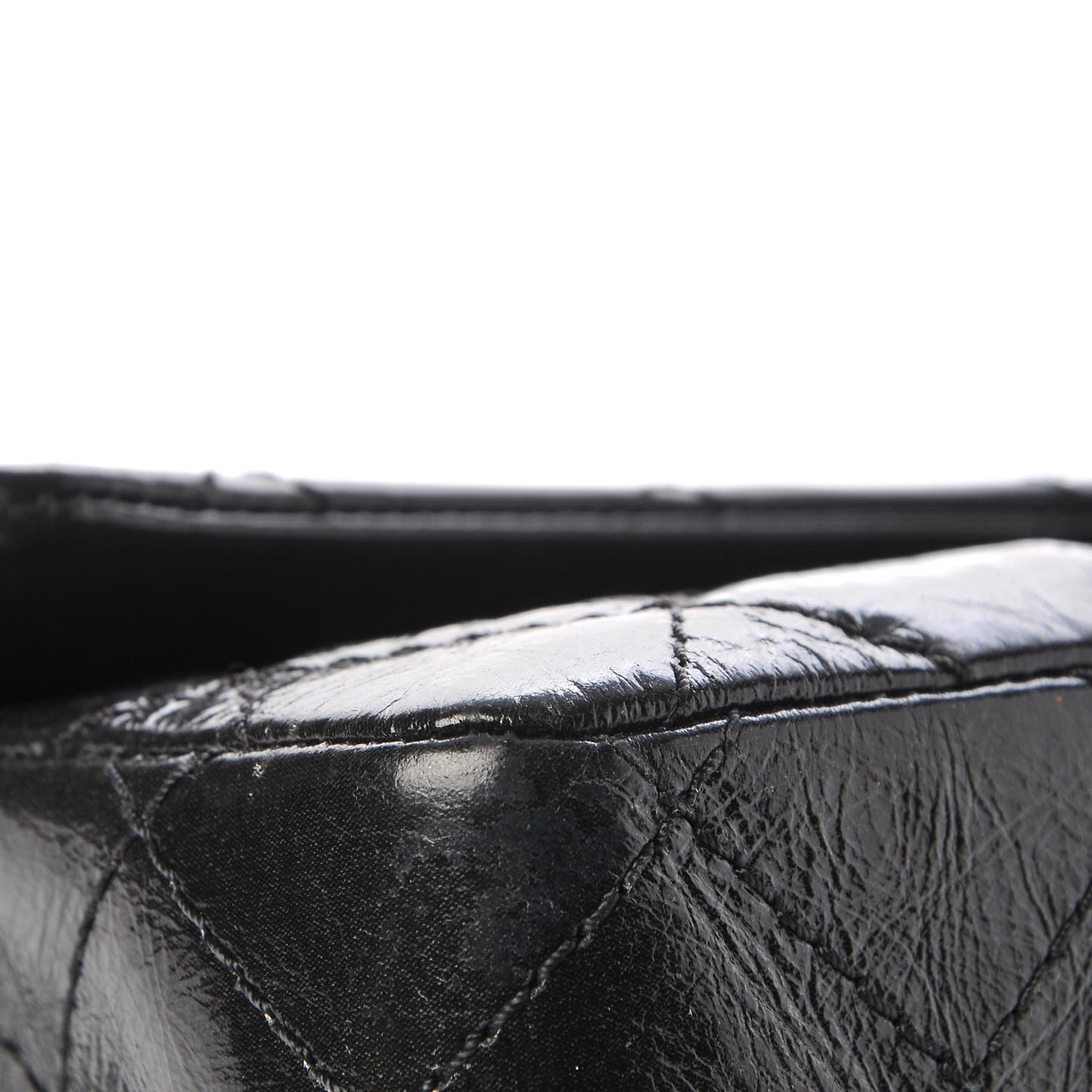 Glazed Calfskin Quilted 2.55 Reissue 226 Flap So Black