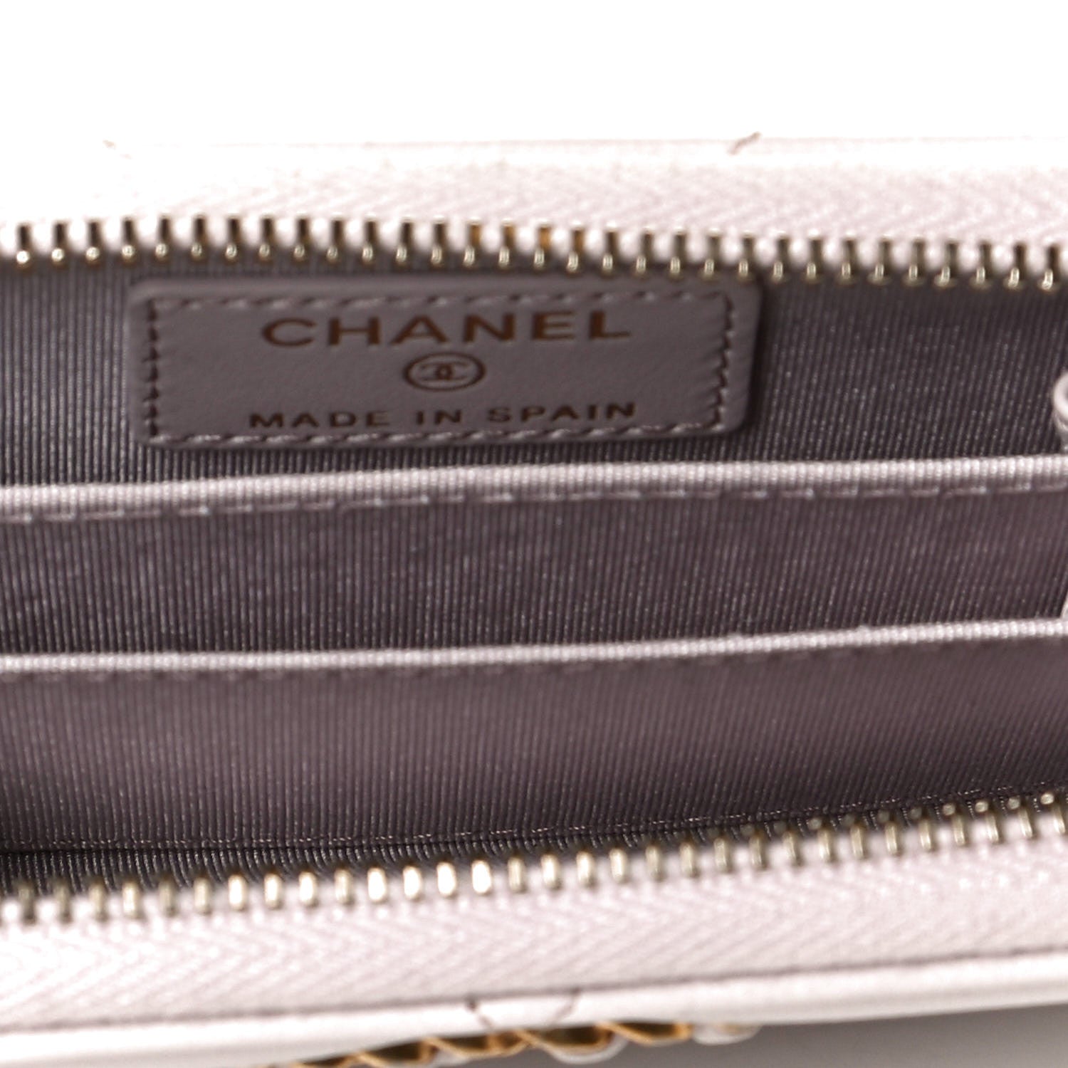 Chanel Lambskin Quilted Chanel 19 Zip Around Coin Purse Wallet Light Pink 4 of 4