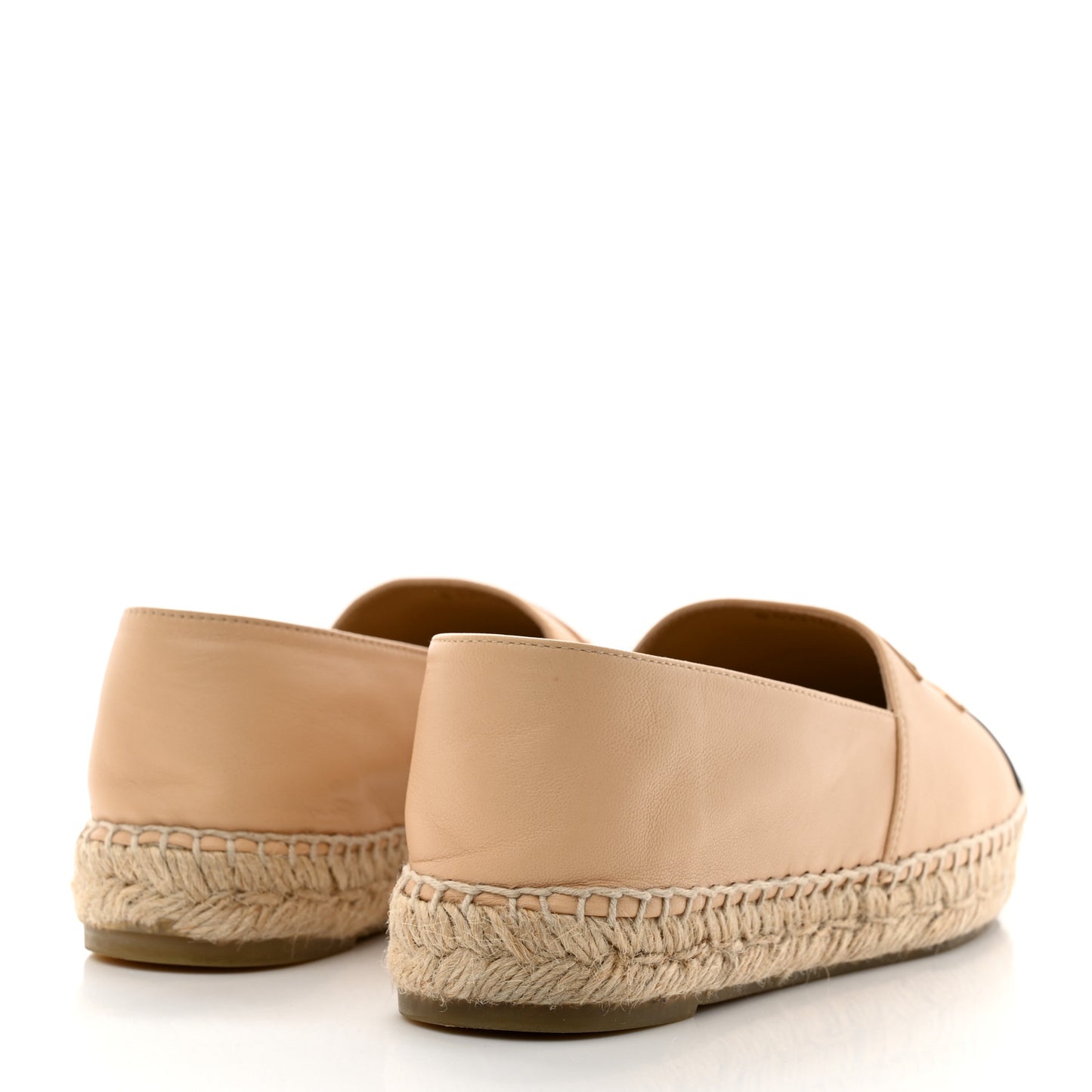 Lambskin CC Espadrilles 38 Beige Black
