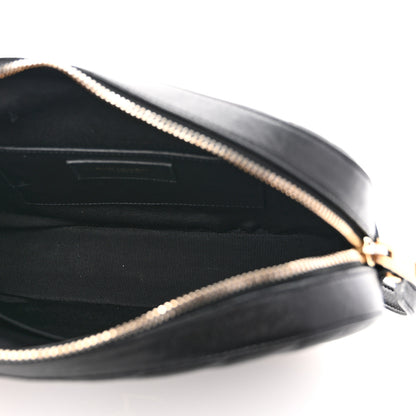 Saint Laurent Lambskin Matelasse Chevron Classic Monogram Shoulder Bag Black 5 of 10