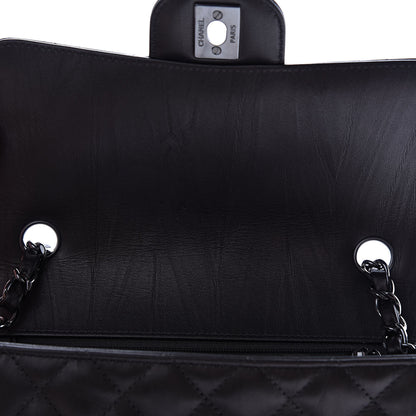 Chanel Iridescent Calfskin Quilted Mini Rectangular Flap Dark Silver 11 of 13