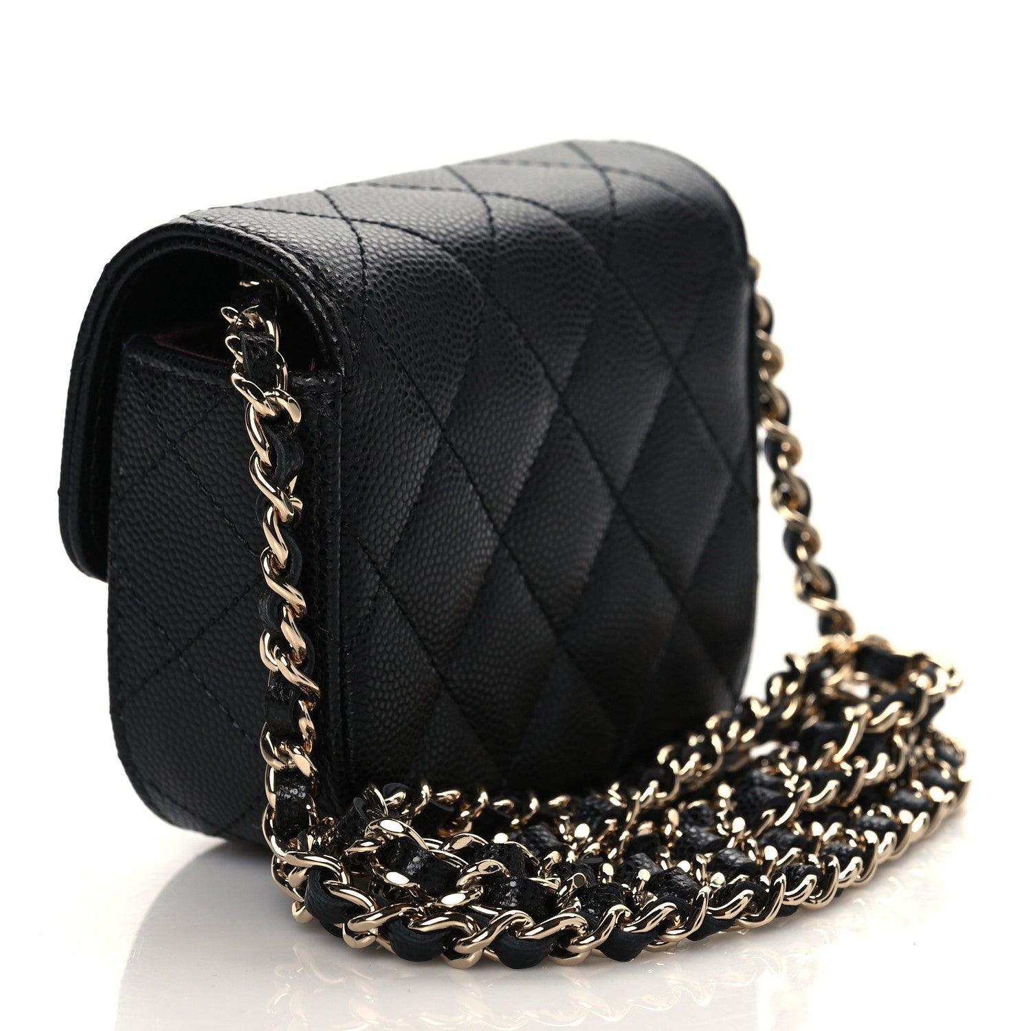 Chanel Caviar Quilted Mini Clutch With Chain Black 3 of 12