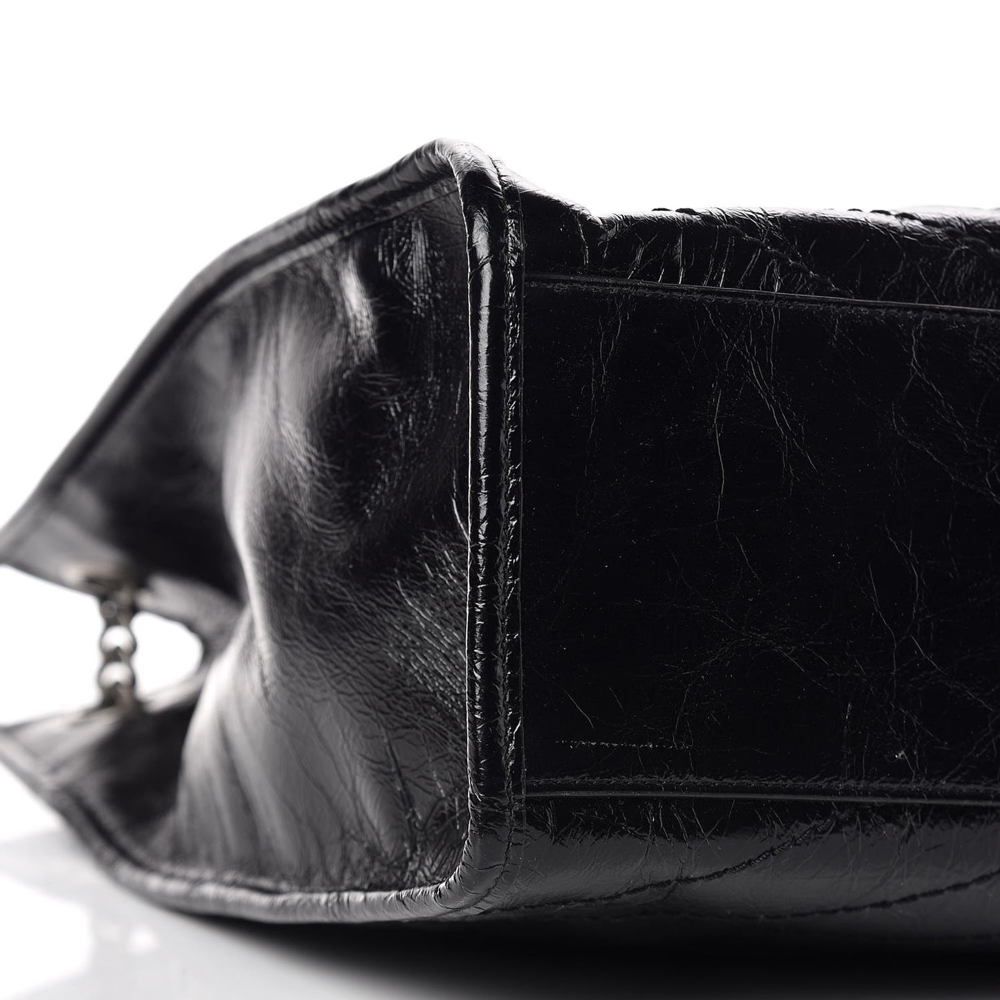 Crinkled Calfskin Matelasse Monogram Niki Shoulder Bag Black
