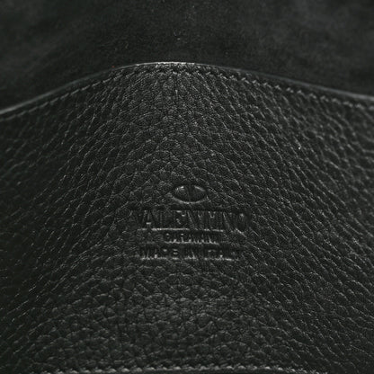 Valentino Garavani Pebbled Calfskin Medium Rockstud Flip Lock Crossbody Bag Black 8 of 9