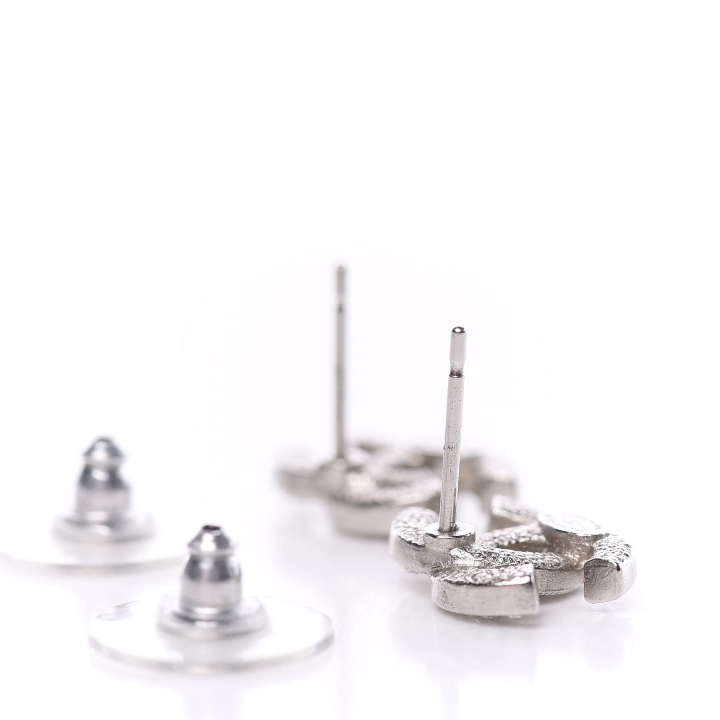 Crystal Mini Timeless CC Earrings Silver