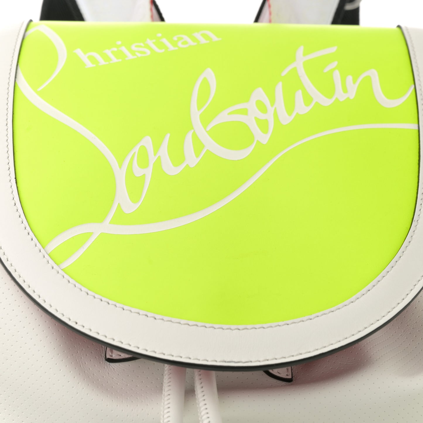 Calfskin Explorafunk Backpack Bianco Fluo Yellow