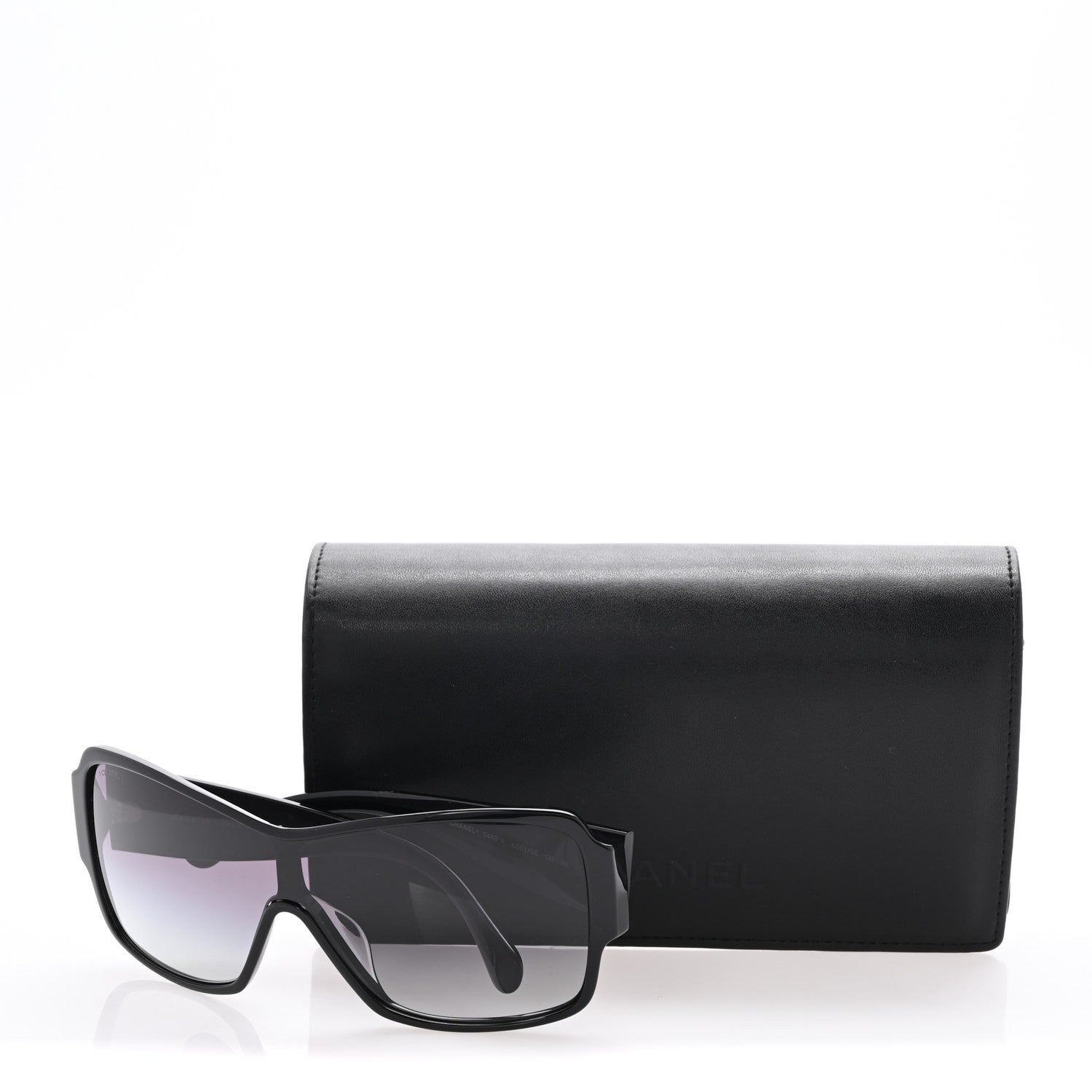 Chanel Acetate Shield Sunglasses 5449-A Black 8 of 8