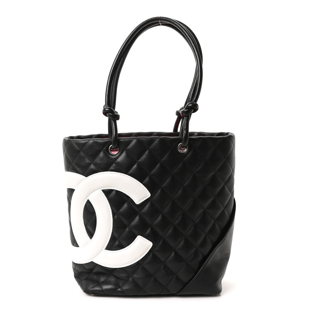 Chanel Calfskin Quilted Medium Cambon Tote Black White 1 of 10