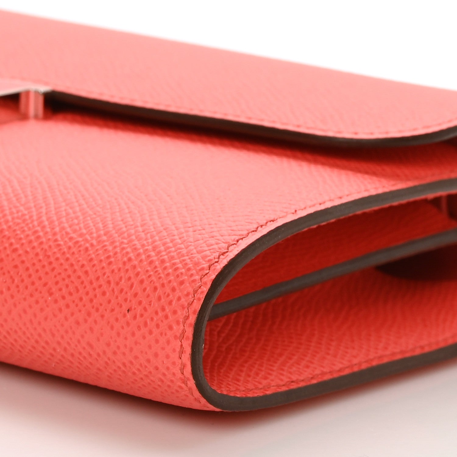 Hermes Epsom Enamel Constance Wallet To Go Rose Texas Rouge De Coeur 10 of 10