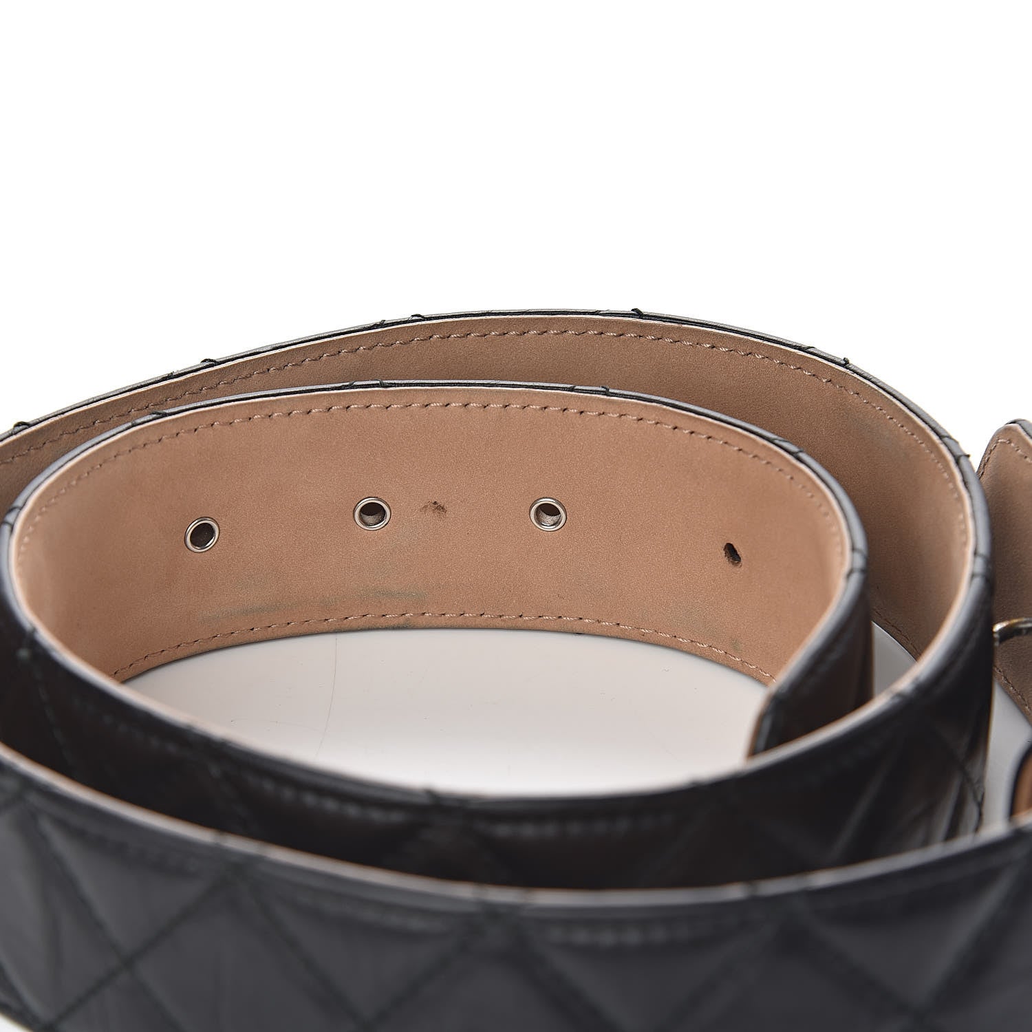 Chanel Aged Calfskin Quilted Reissue Belt 75 30 Black 6 of 11