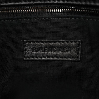 Balenciaga Crushed Calfskin Quilted Matte Black Hardware Large Crush Carry All Tote Bag Black 6 of 9