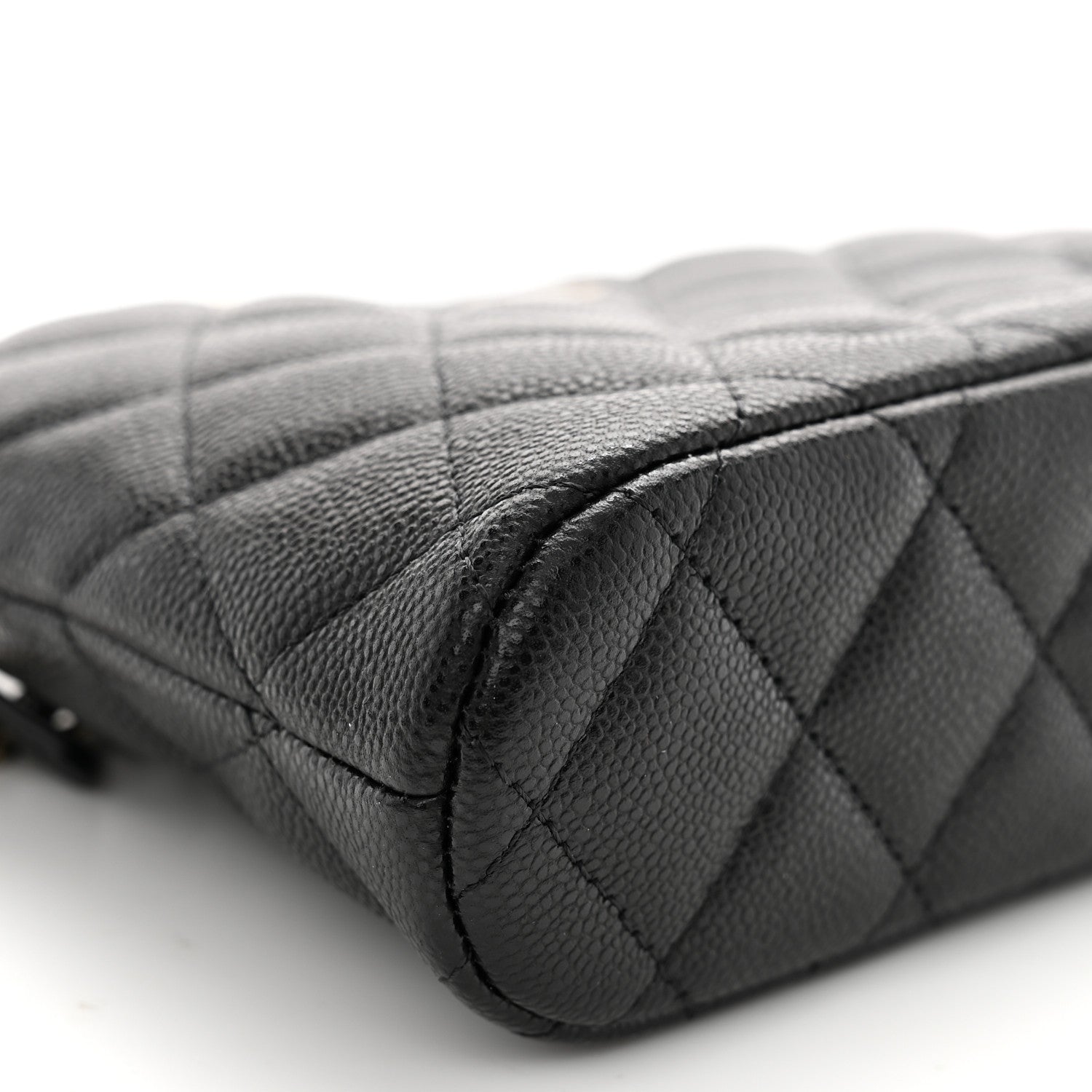 FASHIONPHILE Caviar Quilted Classic Clutch with Chain Black 8 of 10