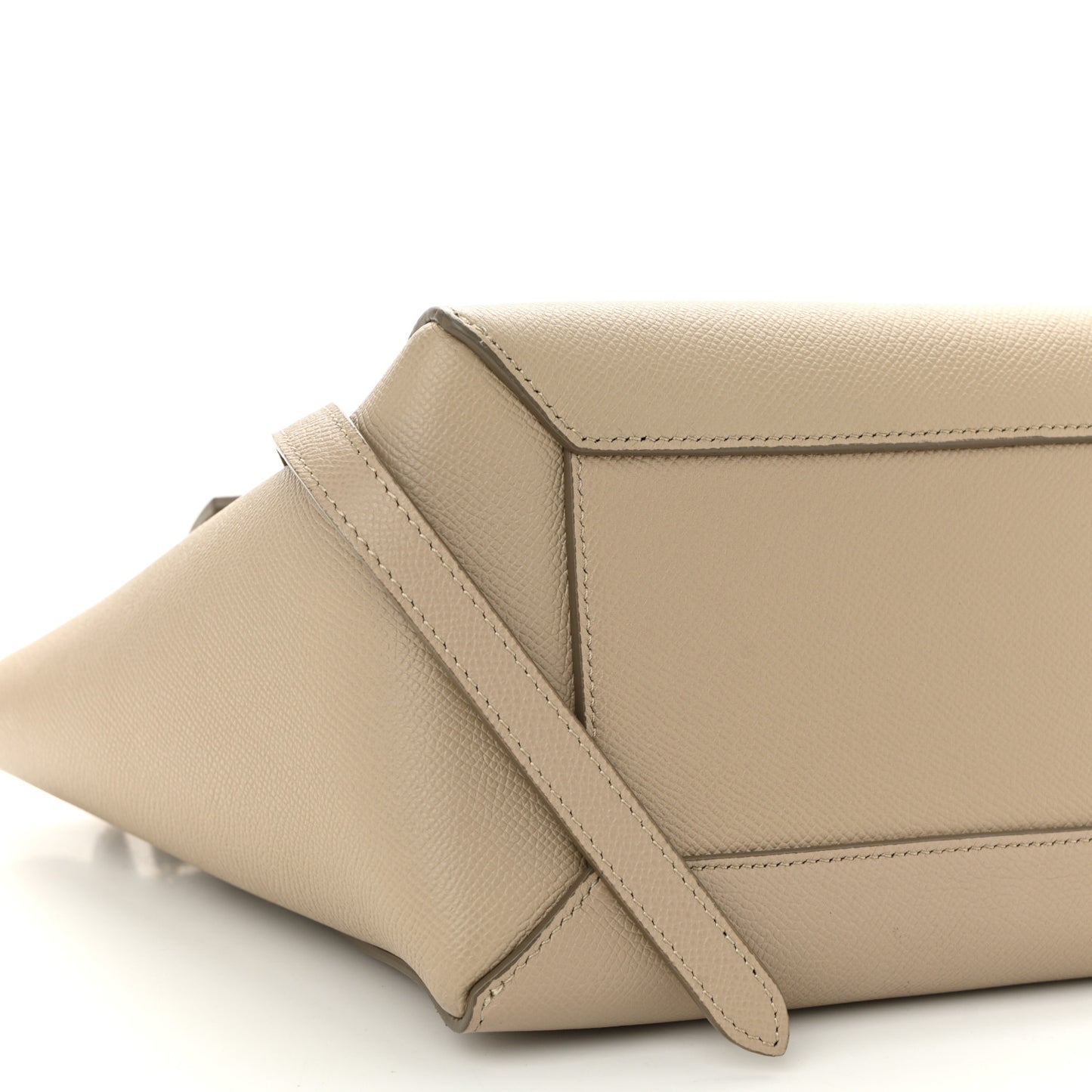 Grained Calfskin Micro Belt Bag Light Taupe