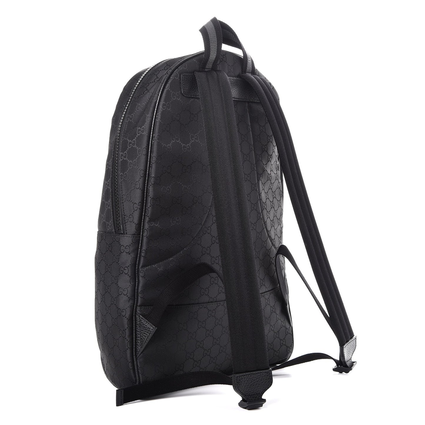 Nylon Monogram Slim Backpack Black