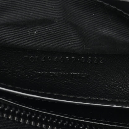 Saint Laurent Calfskin Y Quilted Monogram Small Loulou Chain Satchel Black 7 of 14