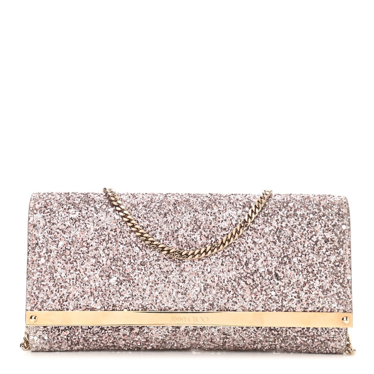 Glitter Milla Wallet on Chain Natural