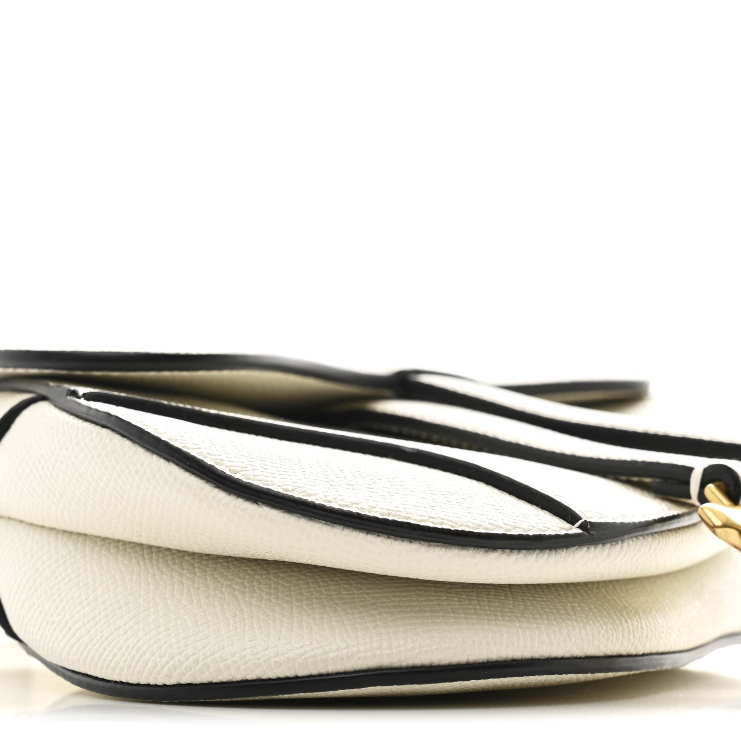Christian Dior Grained Calfskin Mini Saddle Bag White 9 of 10