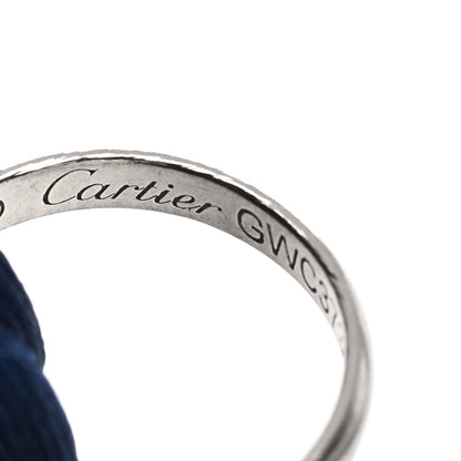 Cartier 18K White Gold Ceramic Trinity Cord Bracelet Blue 3 of 3