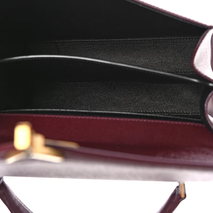 Saint Laurent Grain de Poudre Medium Classic Monogram Cassandra Top Handle Rouge Legion 5 of 8