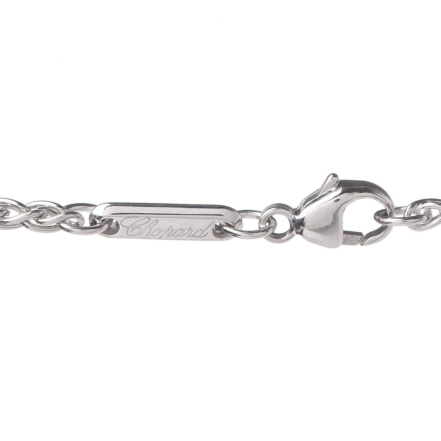 18K White Gold Happy Diamonds Icons Pave Heart Pendant Necklace