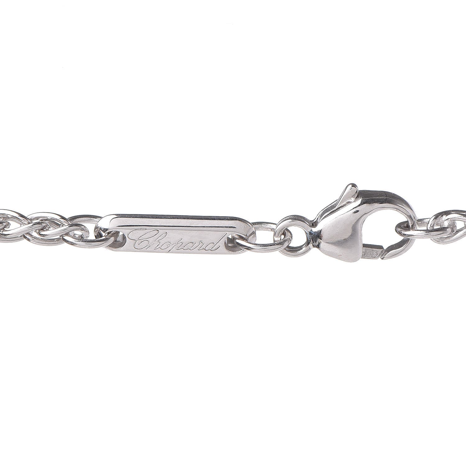 Chopard 18K White Gold Happy Diamonds Icons Pave Heart Pendant Necklace 6 of 6
