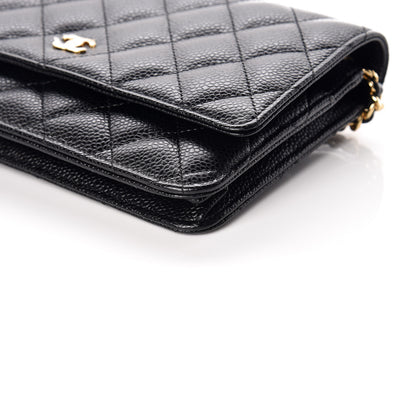 Chanel Caviar Quilted Wallet On Chain WOC Black 10 of 11