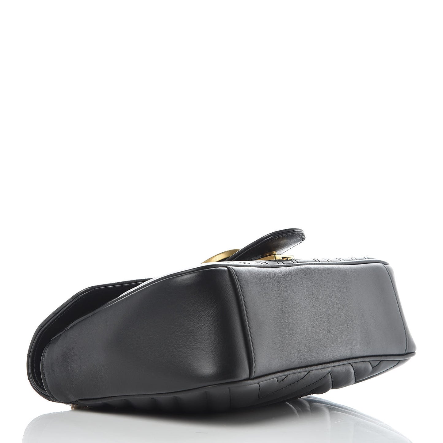 Calfskin Matelasse Small GG Marmont Shoulder Bag Black