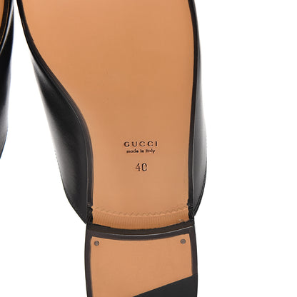 Gucci Calfskin Flower Embroidered Princetown Slippers 40 Black 6 of 9