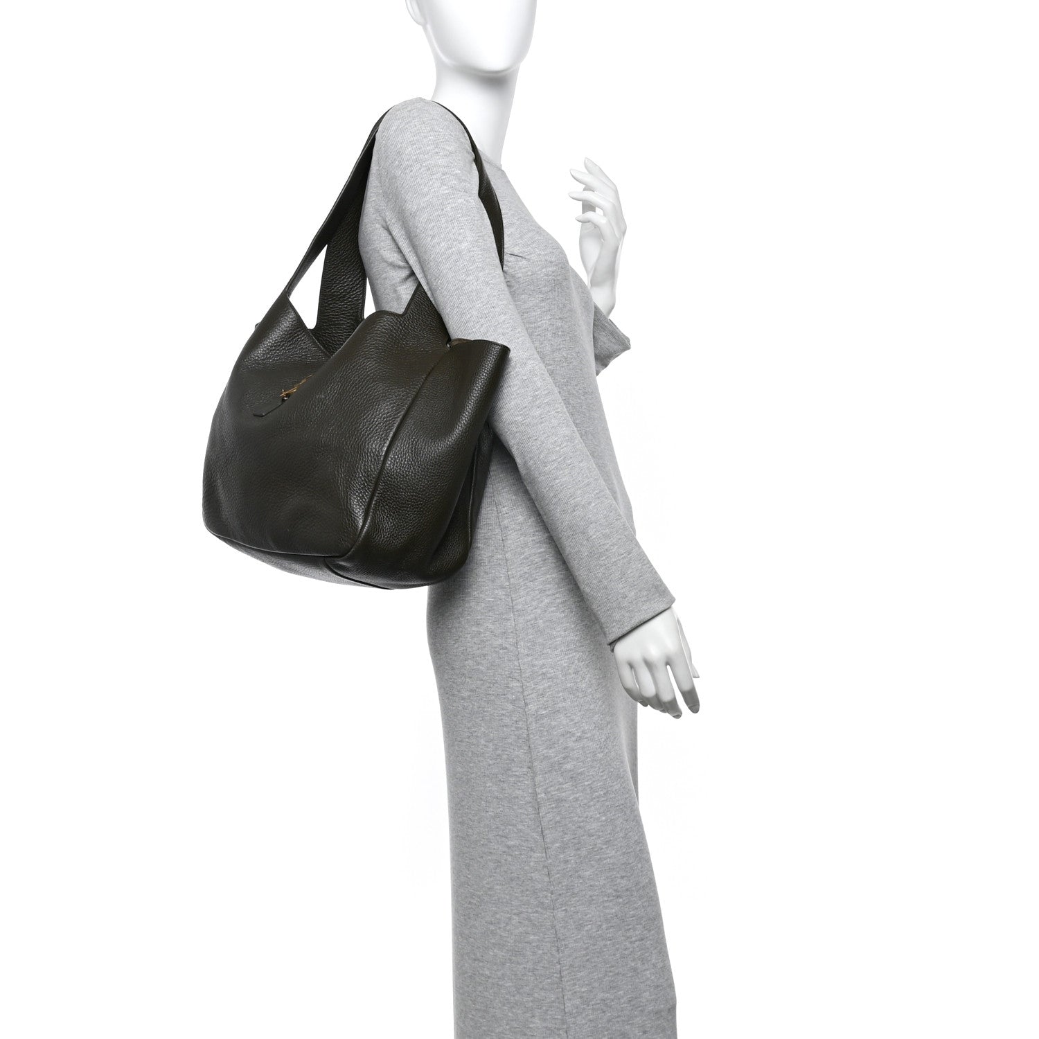 Saint Laurent Grained Deerskin Bea Tote Musk 2 of 12