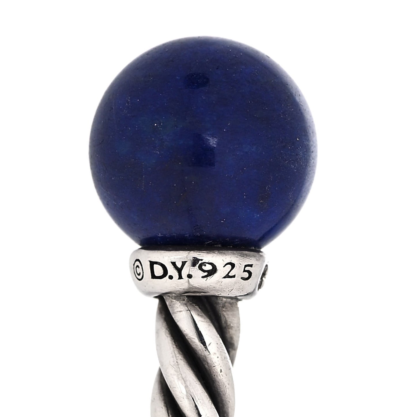 Sterling Silver Diamond Lapis Lazuli 9mm Solari Bracelet
