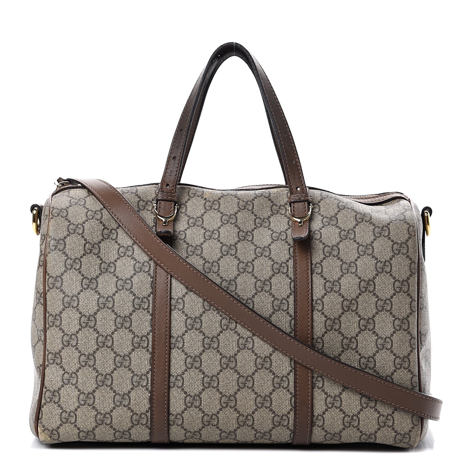 Gucci GG Supreme Monogram Margaux Calfskin Medium Nice Boston Beige Ebony Acero 1 of 25