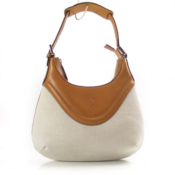 Canvas Crest Hobo Tan