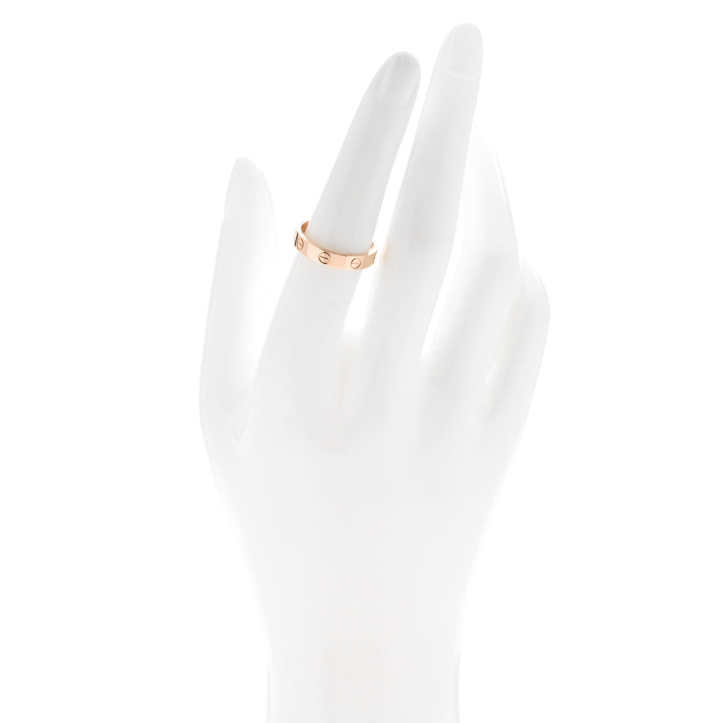 18K Pink Gold 3.5mm LOVE Wedding Band Ring 54 6.75