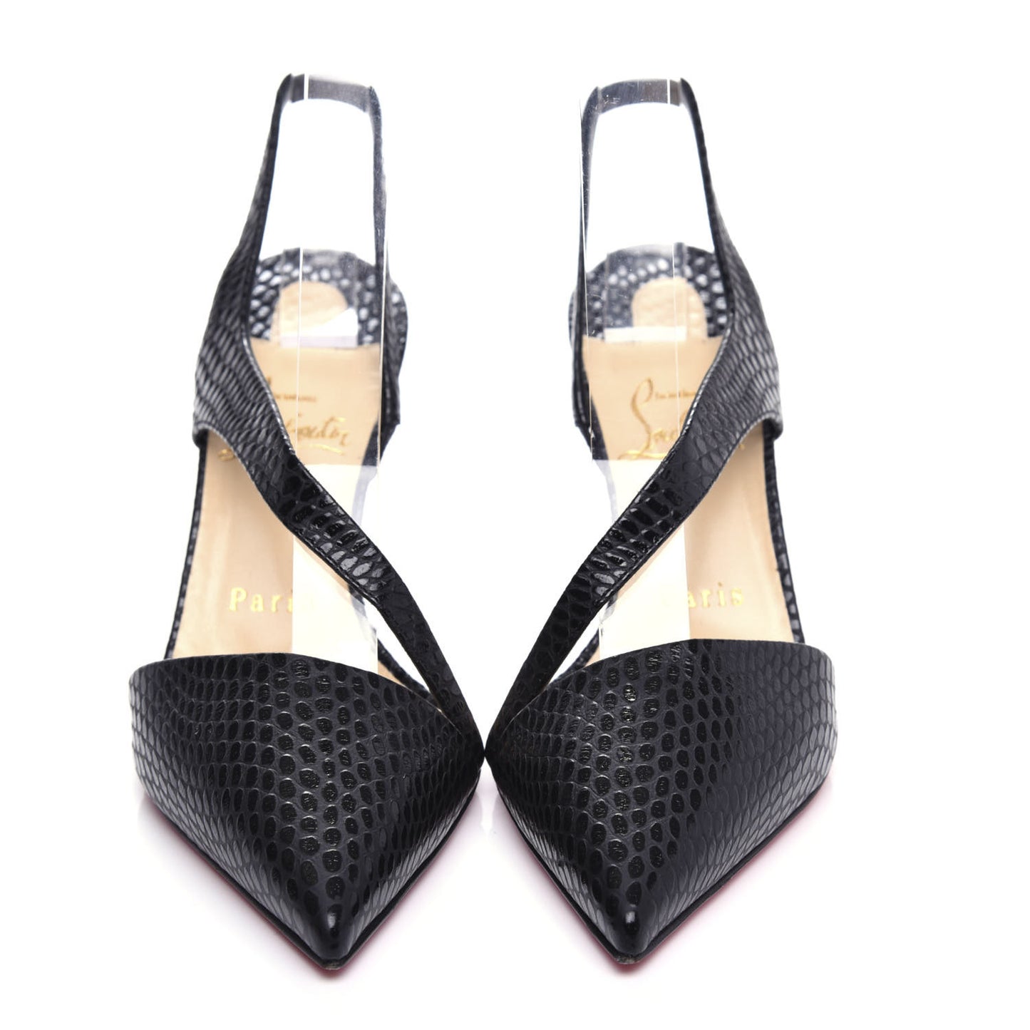 Calfskin Jurassic Brandina 85 Slingback Pumps 36.5 Black