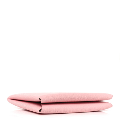 Hermes Epsom Calvi Card Case Rose Sakura 7 of 14