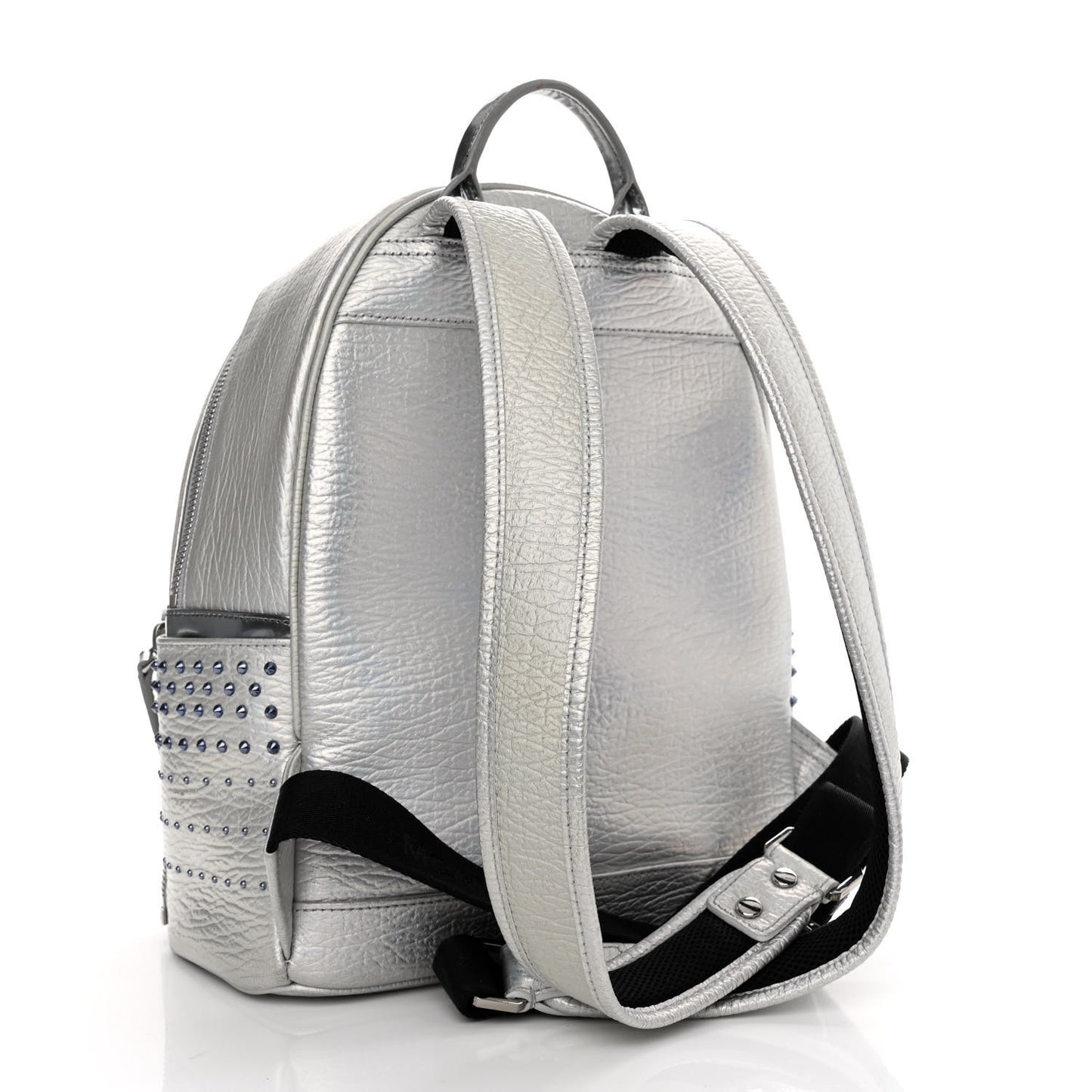 Visetos Medium Studded Stark Cyber Flash Backpack Silver