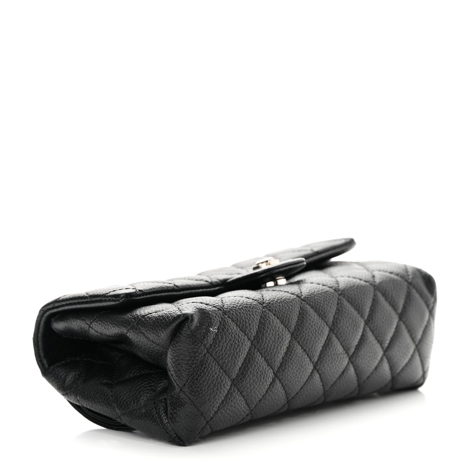 Chanel Grained Calfskin Quilted 2.55 Reissue Flap Belt Bag Clutch Black 5 of 15