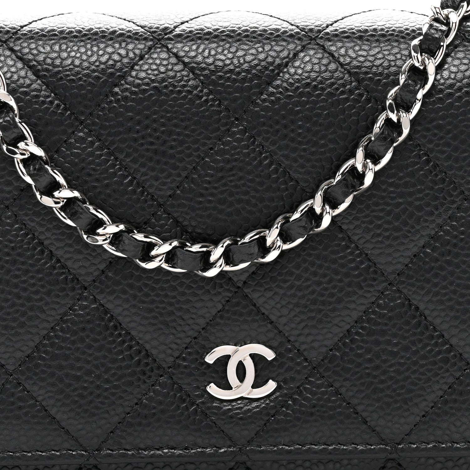Chanel Caviar Quilted Wallet On Chain WOC Black 8 of 13