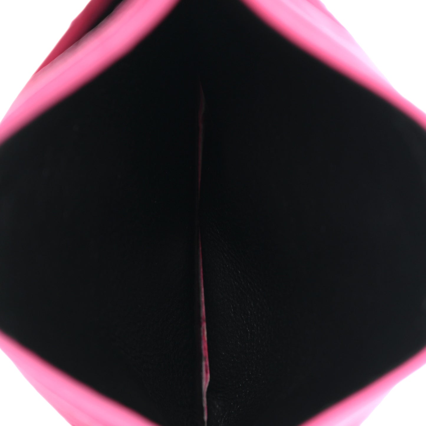 Grain De Poudre Matelasse Chevron Monogram Credit Card Case Fuxia Couture