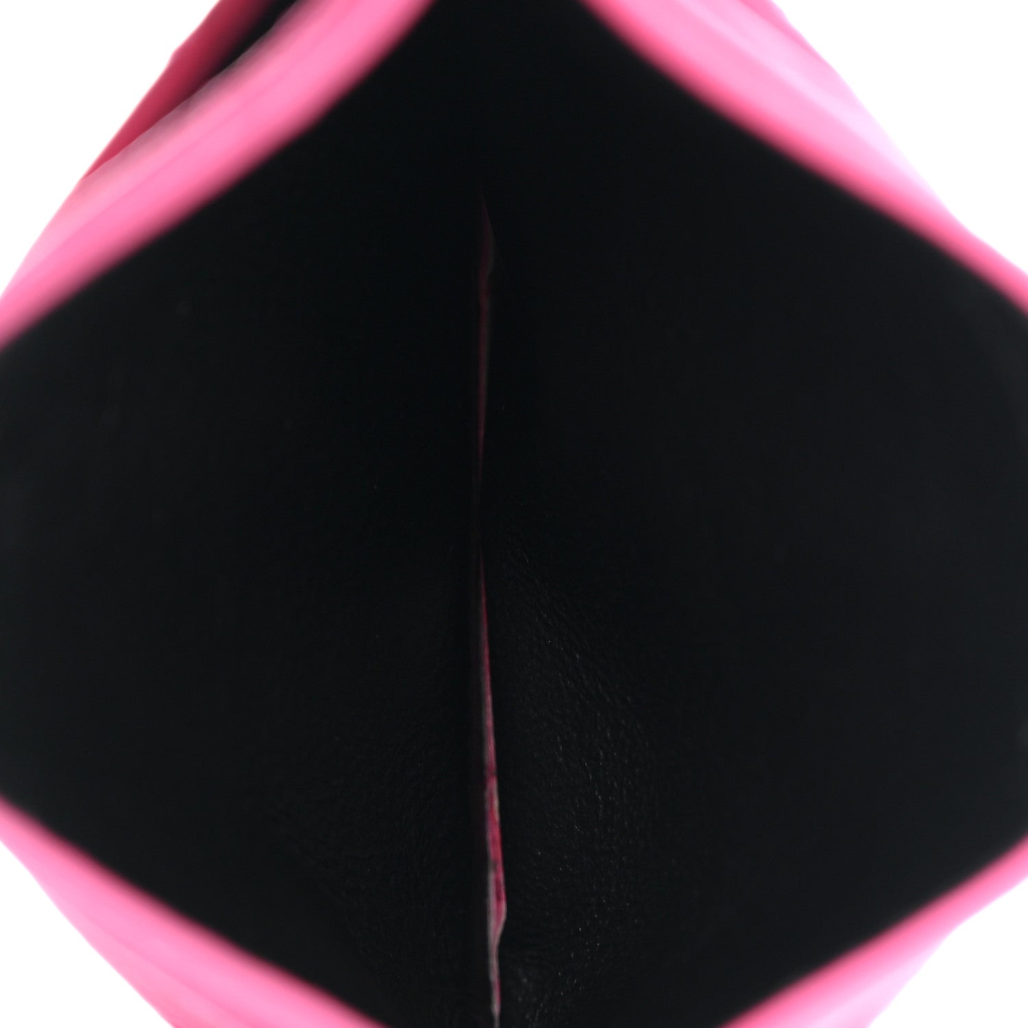 Saint Laurent Grain De Poudre Matelasse Chevron Monogram Credit Card Case Fuxia Couture 5 of 7