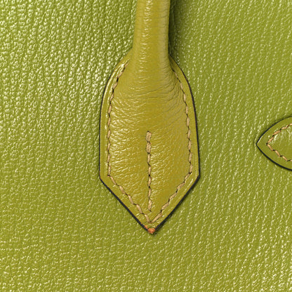 Hermes Chevre Mysore Bi-Color Birkin 30 Vert Anis Vert Chartreuse 10 of 39
