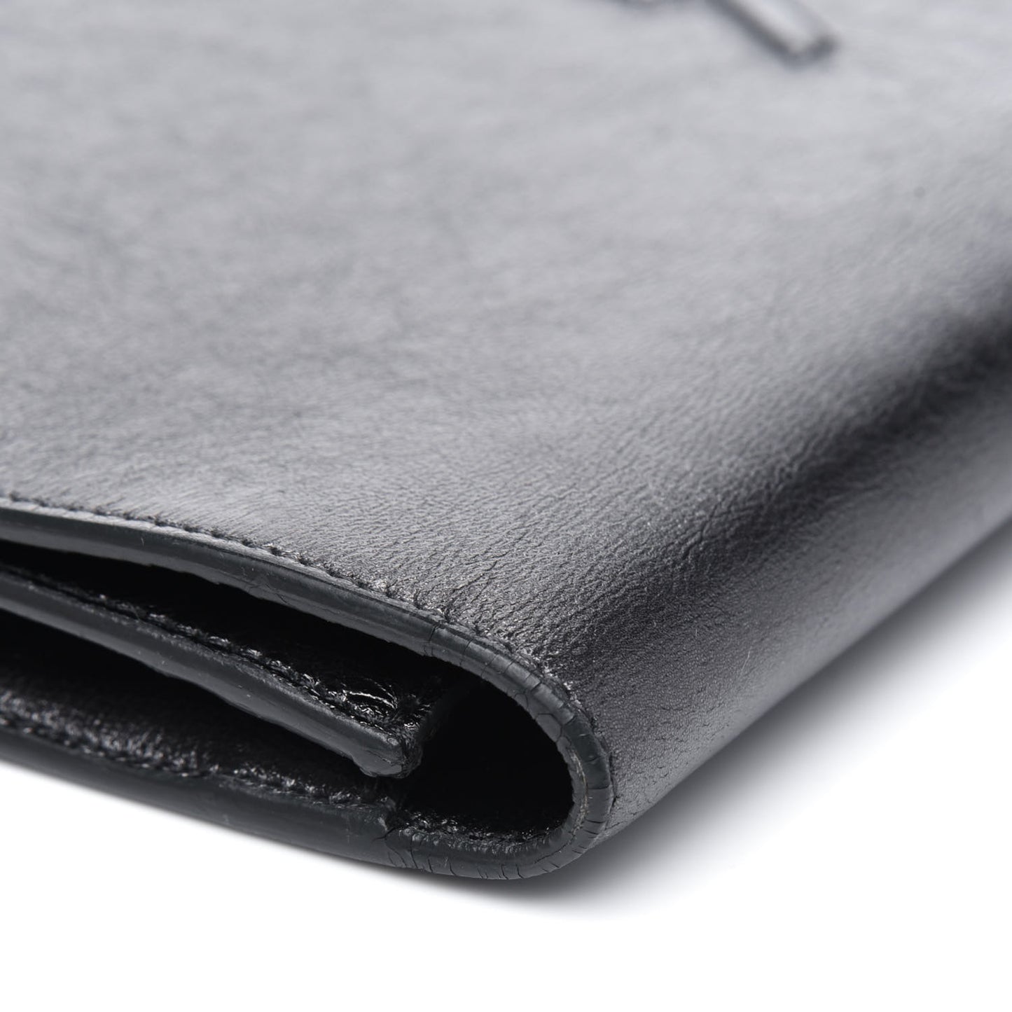 Metallic Calfskin Monogram Large Belle De Jour Clutch Dark Silver