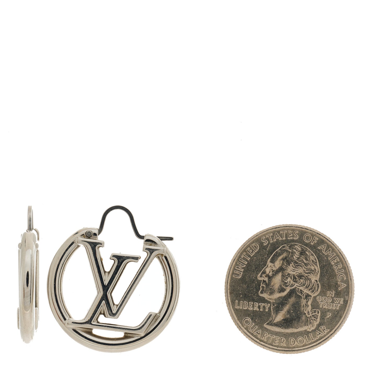 Palladium Small Louise Hoop Earrings Silver