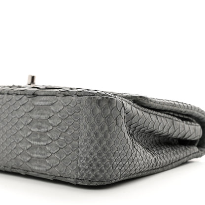 Chanel Snakeskin Medium Double Flap Grey 10 of 10