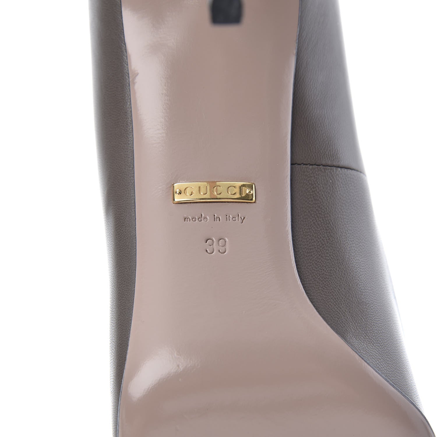 Gucci Nappa Studded Glow Light Pumps 39 Taupe 7 of 13
