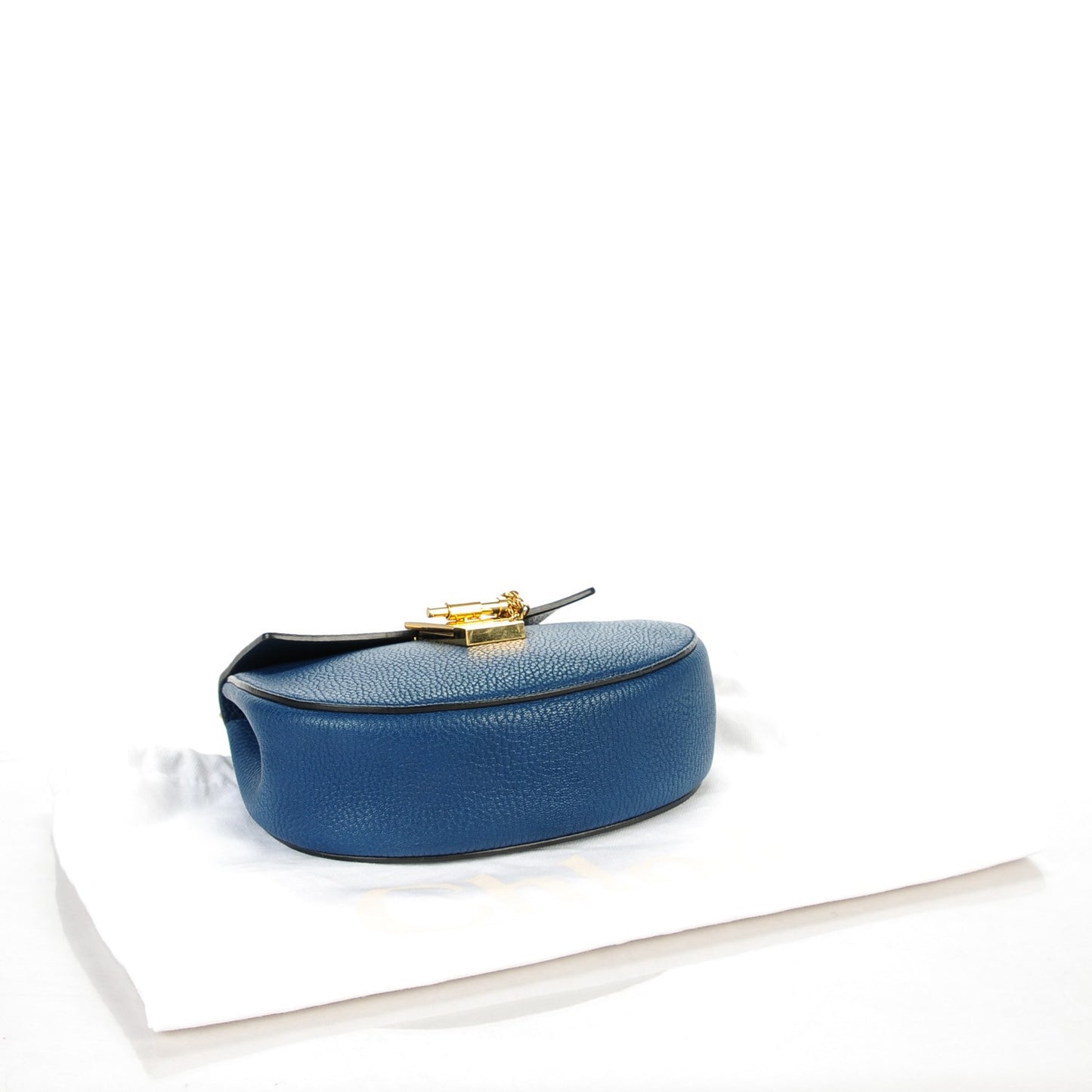 Grained Lambskin Mini Drew Shoulder Bag Factory Blue