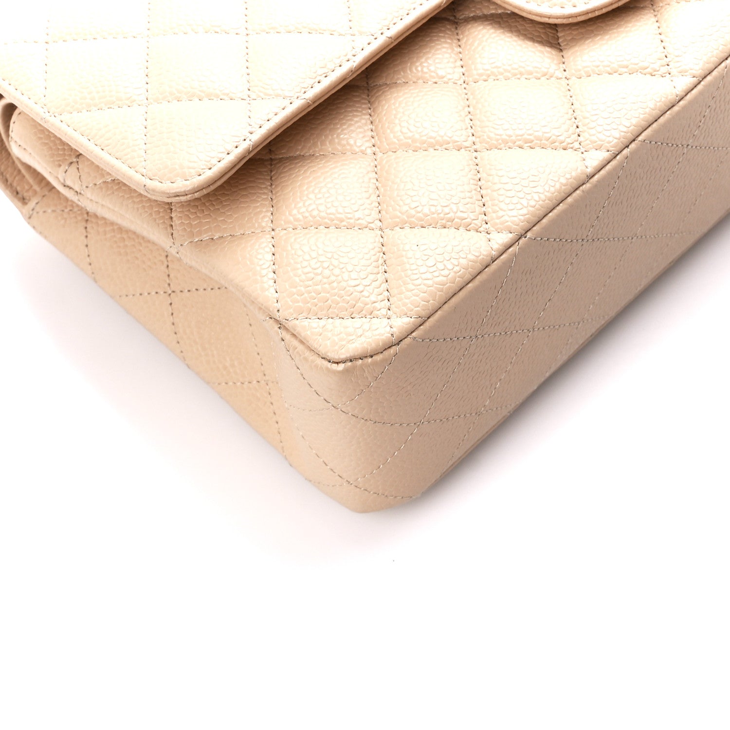 Chanel Caviar Quilted Medium Double Flap Beige 10 of 12