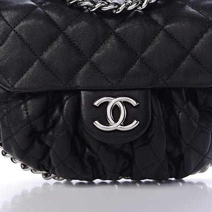Chanel Washed Lambskin Quilted Mini Chain Around Flap Black 10 of 11